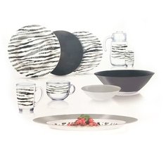 Столовый сервиз AMB JUNIA BLACK 46 предметов 6 персон Luminarc