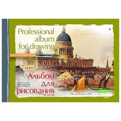 Альбомы для рисования 40 листов серия "Профессиональная" на спирали 3 вида обложек Альт