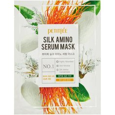 Petitfee Silk Amino Serum Mask Увлажняющая маска с протеинами шелка, 25 г