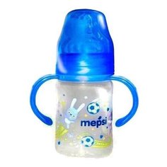 Бутылочка Mepsi с ручками, 150 мл, 6+, синий