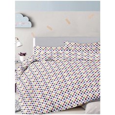 Пододеяльник Сказка перкаль Конфетти 175 х 215 см белый