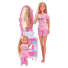 Набор кукол Steffi Love Время умываться Штеффи и Еви, 29 и 12 см, 5733198 Simba