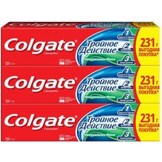 Зубная паста Colgate Тройное действие Натуральная мята комплексная, 150 мл, 3 шт.