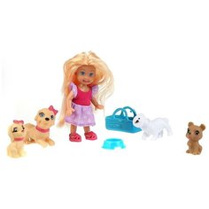 Кукла Карапуз Машенька с питомцами,12 см, MARY023X-RU