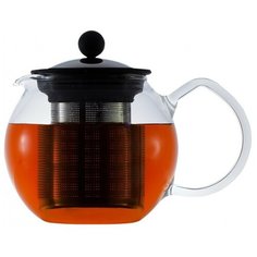 WALMER Заварочный чайник Baron 1 л, прозрачный/черный