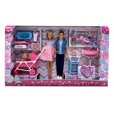 Набор кукол Simba Steffi Love Большая семья с сюрпризом, 29 см, 5733426