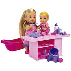 Набор кукол Simba Evi Love Еви-няня с малышом, 12 см, 5733360