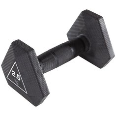 Гантель неразборная Decathlon DOMYOS Hex 8399414 2,5 кг черный