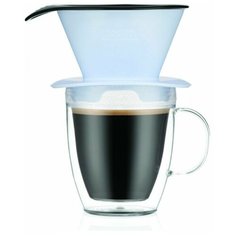 Набор термобокал и кофейник с фильтром Pour Over 2 в 1, лунный Bodum