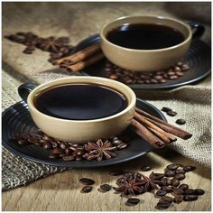 Алмазная мозаика Molly 30х30 см Кофейный аромат