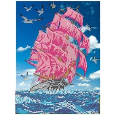 Алмазная мозаика 30*38см«Корабль» Diamant