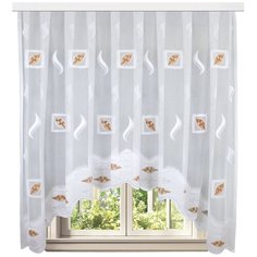 Жаккард Тюль Арка цветная на белом фоне PAPION 9007134/190/028