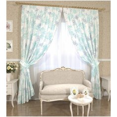 Комплект штор с подхватами 11322, 145*260 см, штора 2 шт, подхват 2 шт. Сирень