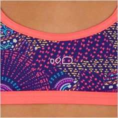 Купальник раздельный для девочек розово-зеленый Riana Skirt Eve, размер: 12, цвет: Темно-Синий/Розовый/Синий Графит NABAIJI Х Декатлон Decathlon