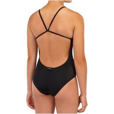 Купальник слитный для девочек Hiloe 100, размер: 141-148 CM 10-11, цвет: Черный OLAIAN Х Декатлон Decathlon