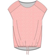 Футболка для фитнеса свободного кроя, размер: EU42 RU48, цвет: Нежный Персик/Светло-Розовый DOMYOS Х Декатлон Decathlon