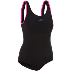 Купальник слитный для аквагимнастики женский черно-розовый Mika, размер: 44, цвет: Черный/Розовый NABAIJI Х Декатлон Decathlon