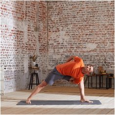 Шорты для динамической йоги мужские, размер: M RU46, цвет: Антрацитовый Серый KIMJALY Х Декатлон Decathlon