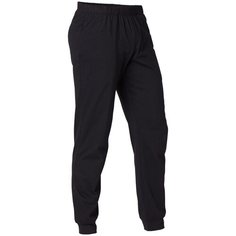 Брюки для джоггинга и фитнеса мужские с затянутым низом 120 черные, размер: S / W30 L33, цвет: Черный NYAMBA Х Декатлон Decathlon