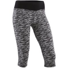 Леггинсы хлопковые дышащие 500 для девочек, размер: 8-9 лет (131-140 см), цвет: Черный/Черный DOMYOS Х Декатлон Decathlon