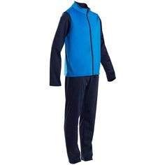 Костюм тренировочный GYMY теплый синтетический "дышащий" S500 д/мал. гим. синий, размер: 141-150 CM 10-11, цвет: Синий DOMYOS Х Декатлон Decathlon