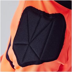 Футболка вратарская детская F100, размер: 12, цвет: Неоновый Алый/Асфальтово-Синий KIPSTA Х Декатлон Decathlon