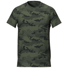 Футболка для фитнеса slim, размер: L, цвет: Хаки/Черный DOMYOS Х Декатлон Decathlon