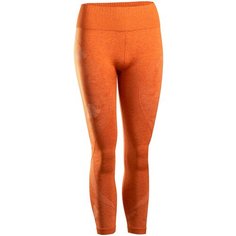 Легинсы 7/8 для йоги бесшовные женские оранжевые, размер: L RU48/50, цвет: Коричневый/Оранжевый KIMJALY Х Декатлон Decathlon