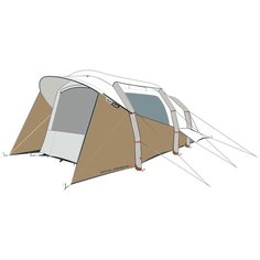 Палатка надувная для кемпинга 5-местная 2-комнатная Air Seconds 5.2 F&B, QUECHUA Х Декатлон Decathlon