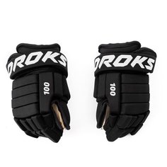 Перчатки для хоккея 100 детские черные размер 10 OROKS X Декатлон Decathlon