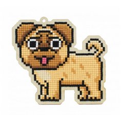 Мозаика на дереве Гранни "Веселый пес"