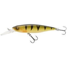 Воблер JERKBAIT MINNOW MNWDD 76 SP "окунь", размер: NO SIZE, цвет: Черный/Солнечный Желтый/Неоновый Морковный CAPERLAN Х Декатлон Decathlon