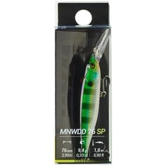 Воблер JERKBAIT MINNOW MNWDD 76 SP "ушастый окунь", размер: NO SIZE, цвет: Черный/Зеленый CAPERLAN Х Декатлон Decathlon