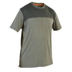 ФУТБОЛКА муж. для охоты MC 500, размер: S, цвет: Пепельный Хаки/Темно-Зеленый SOLOGNAC Х Декатлон Decathlon