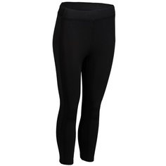 Леггинсы короткие для фитнеса с карманом для телефона черные, размер: XS / W26 L30, цвет: Черный DOMYOS Х Декатлон Decathlon