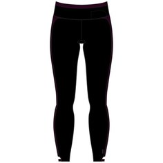 Легинсы 7/8 для фитнеса женские хлопоковые укороченные 510 черные, размер: M / W30 L31, цвет: Черный/Бордо DOMYOS Х Декатлон Decathlon