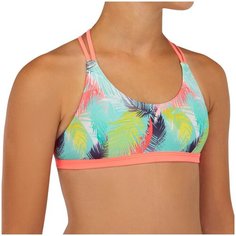 Верх купальника для серфинга для девочек треугольный BONDI 500 AINA, размер: 149-159 CM 12-13, цвет: Пастельный Мятный OLAIAN Х Декатлон Decathlon