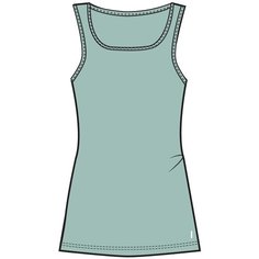 Майка для фитнеса хлопковая эластичная зеленая, размер: 2XL, цвет: Зеленый NYAMBA Х Декатлон Decathlon