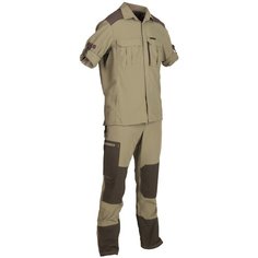 Рубашка с длинными рукавами для охоты легкая и "дышащая" 520, размер: XXL, цвет: Хаки/Хаки SOLOGNAC Х Декатлон Decathlon