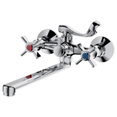 Смеситель РМС SL118-140P для ванны с душем Ростовская Мануфактура Сантехники