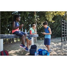 Майка для бега и легкой атлетики для мальчиков AT 500 синяя, размер: 151-160CM12-13A, цвет: Небесно-Голубой/Яркий Индиго KALENJI Х Декатлон Decathlon