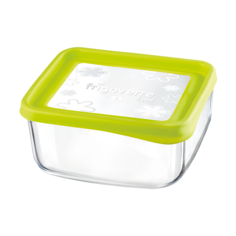 Стеклянный контейнер Frigoverre Bormioli Rocco Fun Verde, квадратный 19 х 19 см, 1600 мл