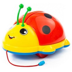 Каталка-игрушка Molto Божья Коровка 7888 (в сеточке) красный/желтый/голубой