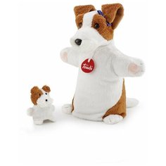 Trudi Игрушка на руку Собачка со щенком, 29867 белый/коричневый