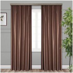 Портьеры Witerra Сатин на ленте 275 см шоколад