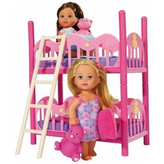 Набор 2 куклы Simba Еви с кроваткой, 12 см, 5733847