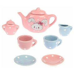 Набор посуды Mary Poppins Зайка 453168 розовый/голубой