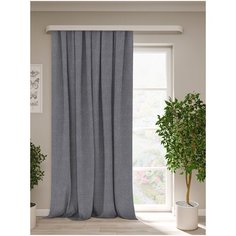 Портьеры ТД Текстиль Рустик на ленте 270 см 1 шт. серый