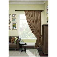 Комплект Kauffort Атлас на ленте 280 см, 1 шт. темно-коричневый