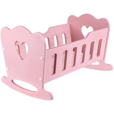 Rodent Kids Кроватка для куклы Mommy, вырез сердце розовый